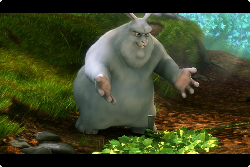 MagnetPlayer playing Big Buck Bunny in a desktop window